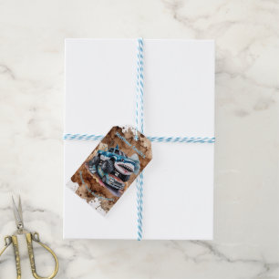 Shark Monster Truck Mud Splatter Boy Birthday  Gift Tags