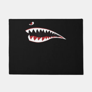 Shark Mouth Art Symbol - Gift For Shark Lover Doormat