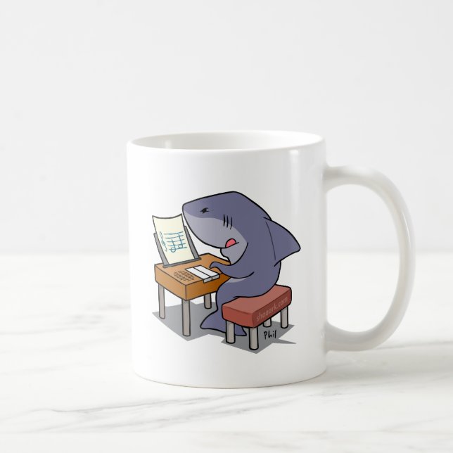 Shark music coffee mug (Right)