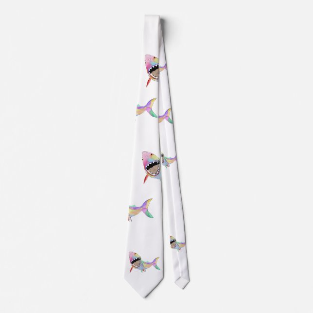 Shark ocean art  tie (Front)