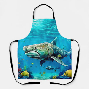 Shark Ocean Predator Art Apron
