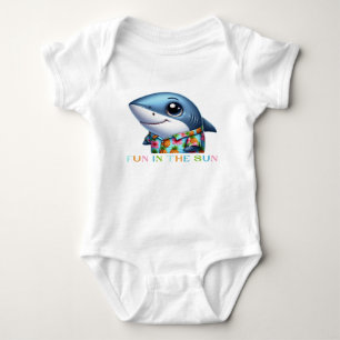 Shark on Vacation Baby Bodysuit