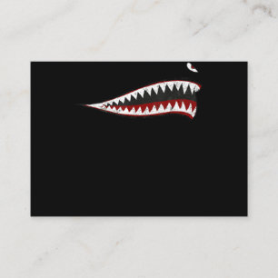 Shark P-40 Warhawk Nose Art Wwii Ww2 Aeroplane Business Card