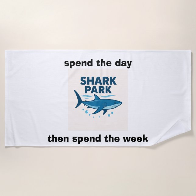 shark park beach towel (Front)