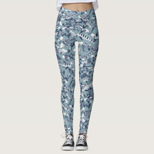 shark party blue leggings