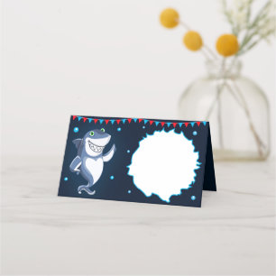 Shark party food labels cards Place cards