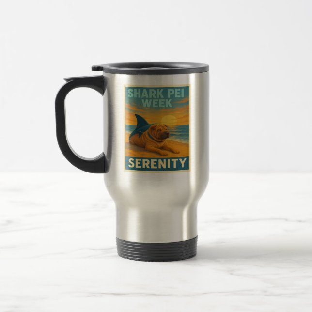 Shark Pei Week: Serenity Travel Mug (Left)