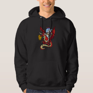 Shark Pirate Riding Magical Dragon Fantasy Mythica Hoodie