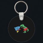 Shark Punching T-rex Dinosaur Funny Fighting Boxin Key Ring<br><div class="desc">Shark Punching T-rex Dinosaur Funny Fighting Boxing T Shirt</div>