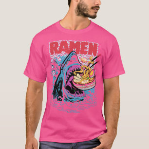 Shark Ramen Tonkotsu Soup Spicy Noodle Shark Ramen T-Shirt