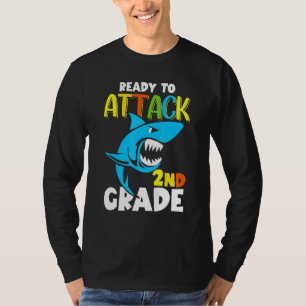 Shark Ready To Attack 2nd Grade First Day Of Schoo T-Shirt