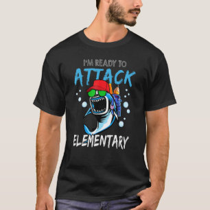 Shark Ready To Attack Elementary Boys Back To Scho T-Shirt