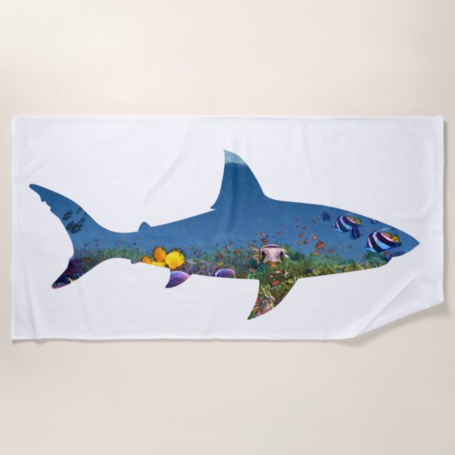 Shark Reef Beach Towel (Front)