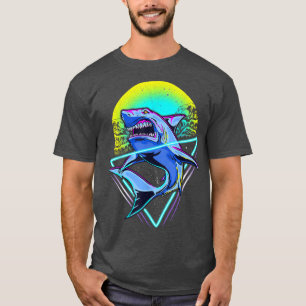 Shark Retro Punk 80s 90s  T-Shirt