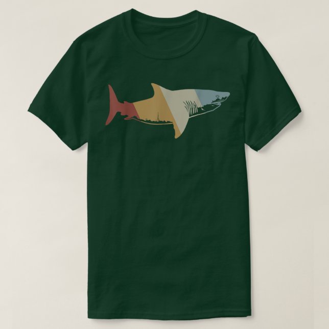 Shark Retro Style Vintage  T-Shirt (Design Front)