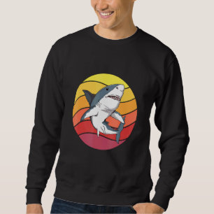 Shark Retro Sunset Shark Art Sharks Sweatshirt