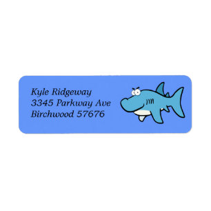 Shark  Return Address Label