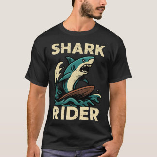 Shark Rider Surfing Vibe family T-Shirt