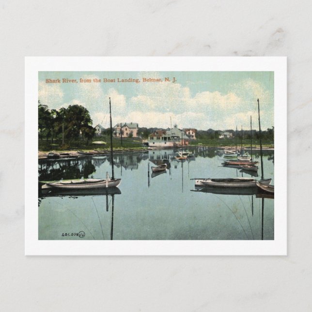 Shark River, Belmar, NJ Vintage Postcard (Front)