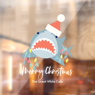 Shark Santa Claus Christmas Lights Holiday