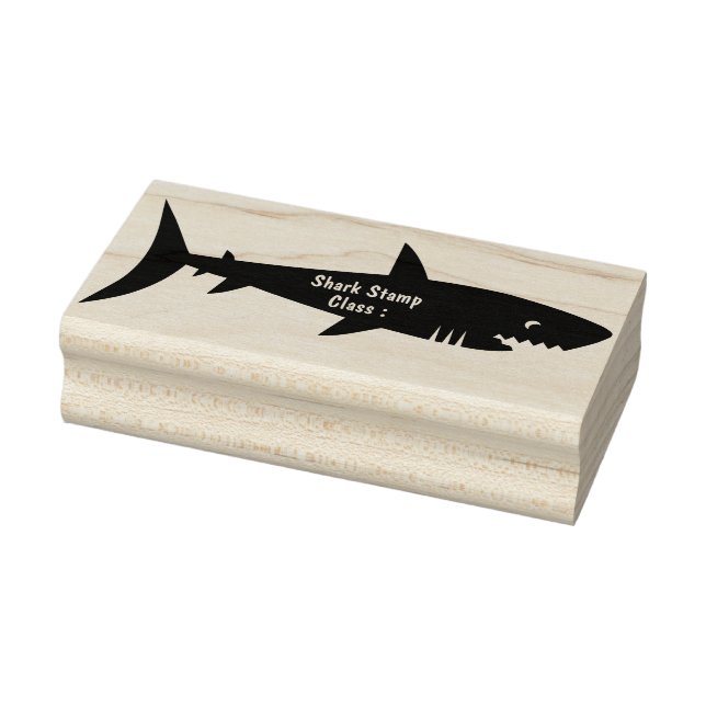Shark School Class Solid Rubber Stamp (Stamp)