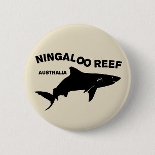 Shark Scuba Diving In Australia, Ningaloo Reef 6 Cm Round Badge