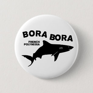 Shark Scuba Diving In Bora Bora 6 Cm Round Badge