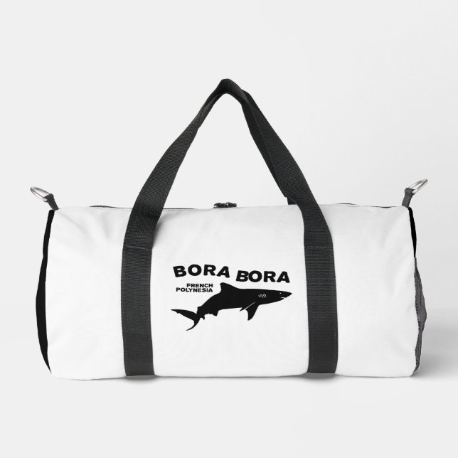 Shark Scuba Diving In Bora Bora Duffle Bag (Front)