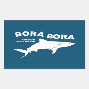 Shark Scuba Duiving In Bora Bora Rectangular Sticker