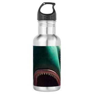 Shark sculpture on the beach 532 ml water bottle