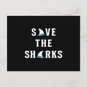 Shark Sharks Ocean Fin Fish Sea Funny Gift Idea Postcard