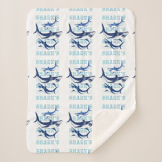 SHARK , SHARKS, SHARKS, STYLE SHERPA BLANKET
