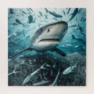 Shark showing it's teeth jigsaw puzzle