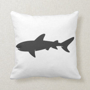 Shark silhouette - Choose background color Cushion