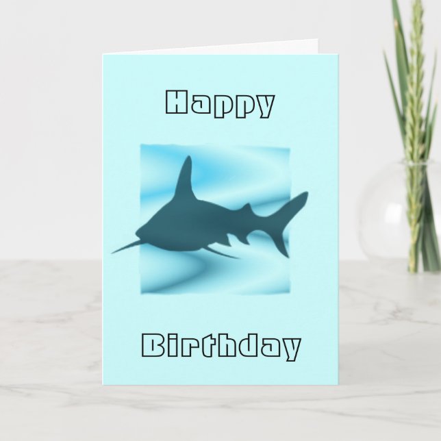 Shark silhouette Greetings Card (Front)