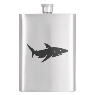 Shark Silhouette Hip Flask