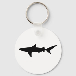 Shark silhouette key ring