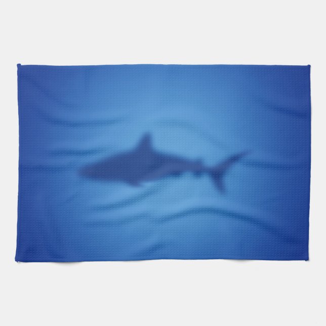 Shark silhouette tea towel (Horizontal)