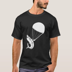 Shark Skydiver Parachuting Parachute Skydiving Sha T-Shirt