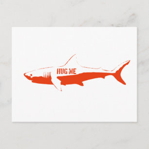 Shark, so hug me! postcard