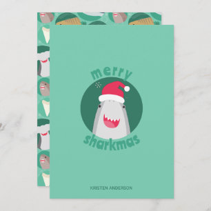 Shark Species Christmas Holiday Card