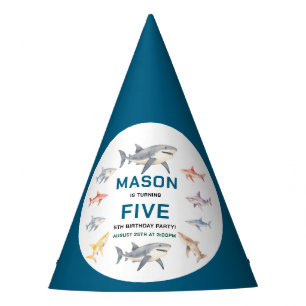 Shark Splash 5th Birthday Party   Cute Ocean Kids Hat