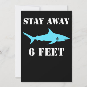 Shark Stay Away 6 Feet Funny Social Distancing Holiday Card