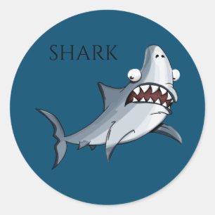 SHARK stickers. Classic Round Sticker