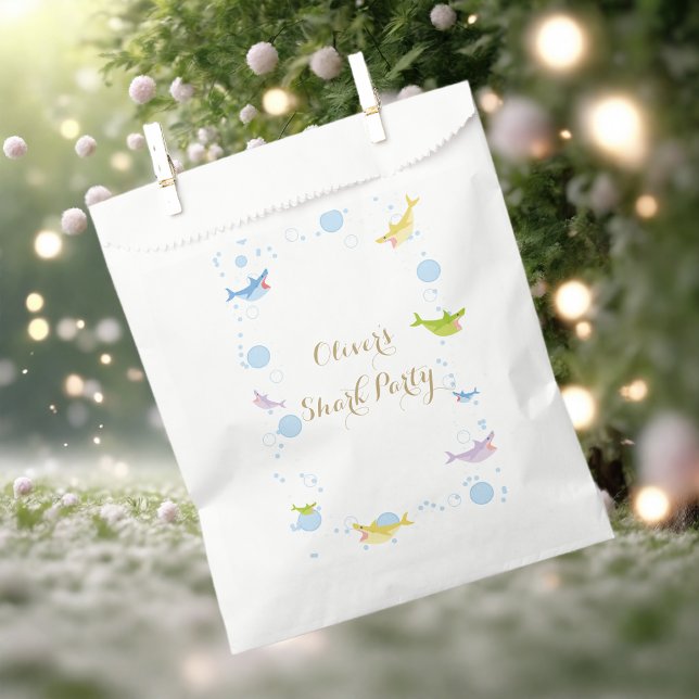 Shark Summer Party Splish Splash Birthday Bash  Favour Bags (Creator Uploaded)