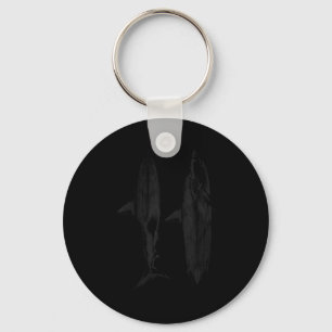 Shark surfboard fin design cool surfer ocean beach key ring