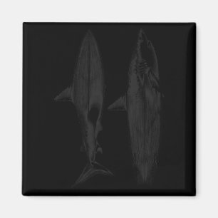 Shark surfboard fin design cool surfer ocean beach magnet