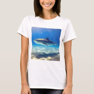 Shark Swimming Blue Ocean Water T-Shirt