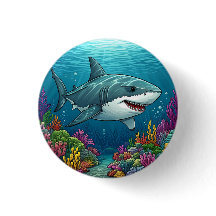Shark swimming in ocean depths
