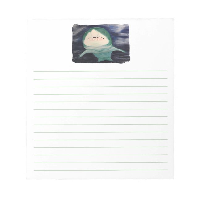 Shark Swimming, Lined Notepads (Front)